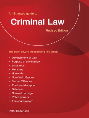 cover image of A Guide to Criminal Law